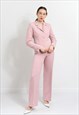 VINTAGE WOMEN'S SUIT IN SALMON PINK TWO PIECE SET