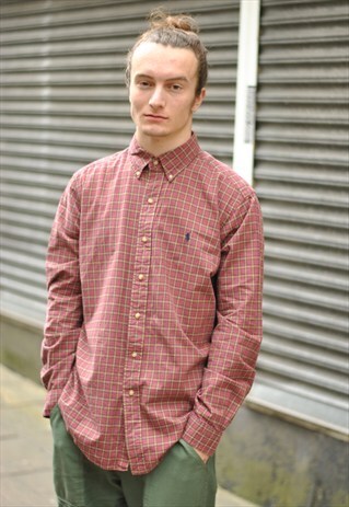 VINTAGE POLO RALPH LAUREN CHECKED BUTTON DOWN SHIRT