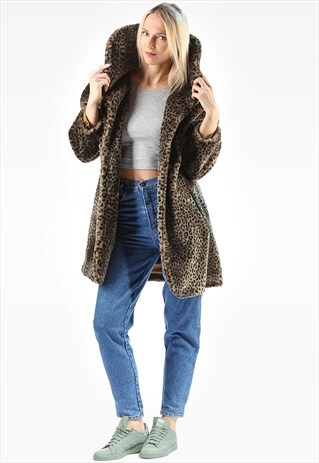 FAKE FUR LEOPARD COAT