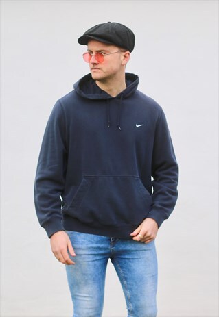 NIKE USA 90S VINTAGE MIDNIGHT BLUE HOODED SWEAT