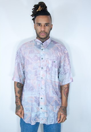 VINTAGE HAWAIIAN CRAZY PATTERNED SHIRT