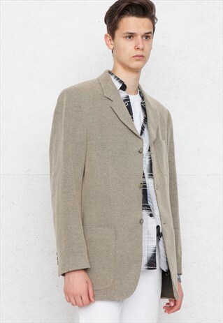 VINTAGE BEIGE JOHN SLIM BLAZER JACKET