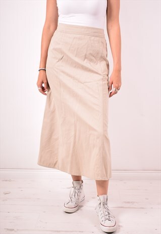 PENDLETON WOMENS VINTAGE SKIRT W32 BEIGE 90S