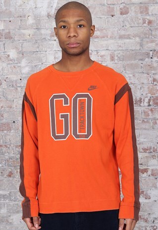 VINTAGE NIKE BIG LOGO SWEATSHIRT ORANGE