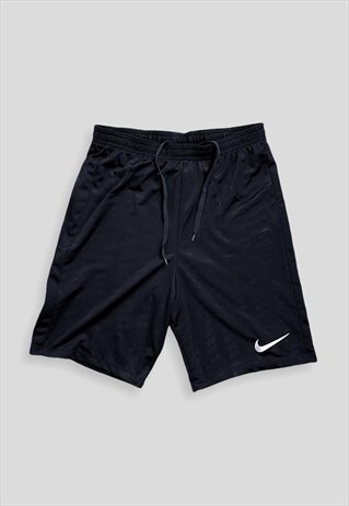 VINTAGE NIKE BLACK SPORTS SHORTS SMALL