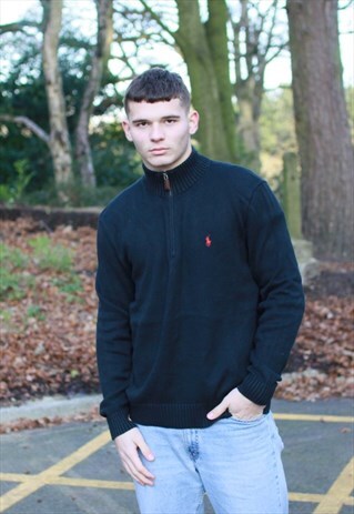 VINTAGE RALPH LAUREN 1/4 ZIP KNIT FLEECE
