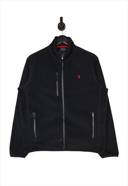 Men's Polo Ralph Lauren Fleece Jacket In Black Size Large