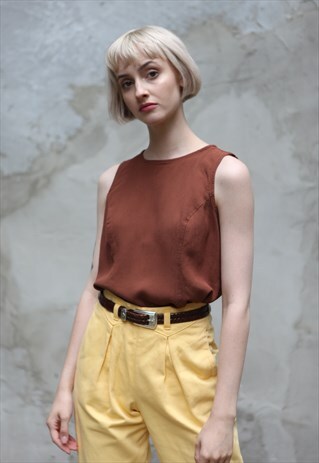 VINTAGE 90'S CASUAL BUTTON UP BACK BLOUSE