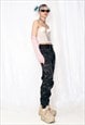 VINTAGE CARGO TROUSERS 90S SHINY GORPCORE UTILITY PANTS