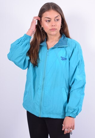 VINTAGE REEBOK TRACKSUIT TOP JACKET BLUE