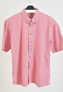 Vintage 90s short sleeve checkered shirt