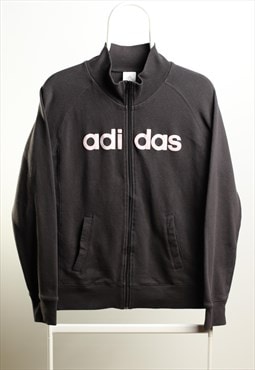 Vintage Adidas Zip up Black Sweatshirt Size M