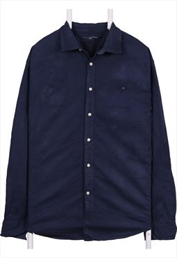 Tommy Hilfiger 90's Long Sleeve Button Up Plain Shirt XLarge