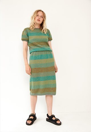 VINTAGE WOOL KNIT SKIRT