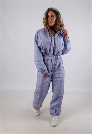 VINTAGE FUS-EUROP FULL SKI SUIT SNOW SPORTS UK 12 - 14 (J3V)