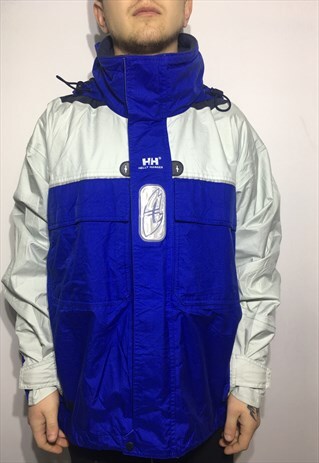 VINTAGE 90' OLDSCHOOL COOL BLUE HELLY HANSEN JACKET