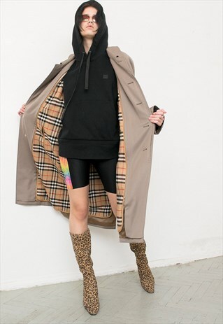 VINTAGE BURBERRY TRENCH COAT UNISEX RETRO LONG SLEEVED