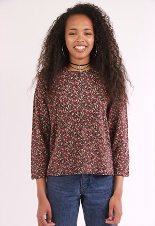 VINTAGE PATTERNED STRETCH TOP