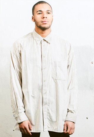 VINTAGE OVERSIZED CORDUROY STRIPED SHIRT