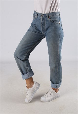 VINTAGE 501'S LEVIS DENIM JEANS HIGH WAISTED UK 10 (V2B)