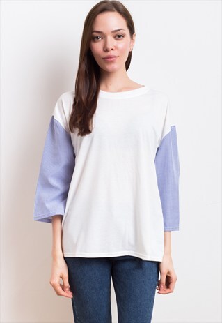 WHITE & BLUE T-SHIRT