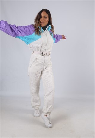 VINTAGE STEINEBRONN FULL SKI SUIT SNOW UK 8 - 10 XS /S (KDC)