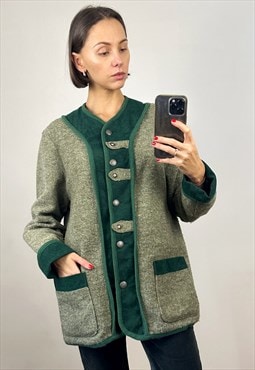 Austrian Wool Blazer, Women's wool oversized jacket