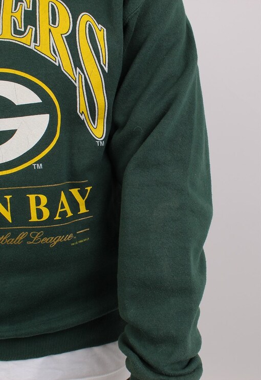 Vintage Green Bay Packers Logo Crewneck Sweatshirt