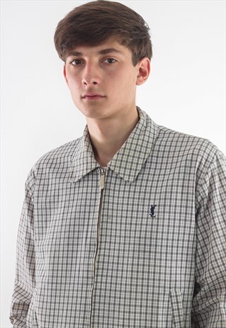 VINTAGE YVES SAINT LAURENT YSL HARRINGTON 90S WHITE BLACK