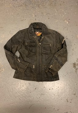 Vintage Harley-Davidson Genuine Leather Jacket with Logos