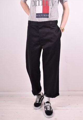 DICKIES MENS VINTAGE TROUSERS W38 L27 BLACK 90S