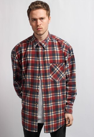 VINTAGE FLANNEL SKATER SHIRT
