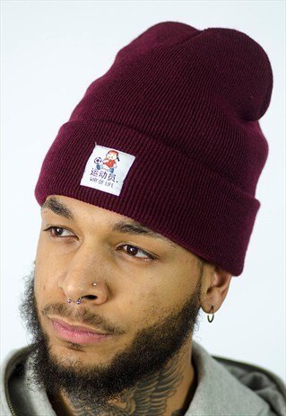 ATHLETE BEANIE BURGUNDY
