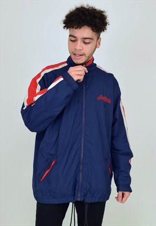 VINTAGE 90'S BLUE, RED AND WHITE 'STARTER' ZIP-UP JACKET