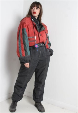 VINTAGE 1980'S ALL ONE ONE SKI SUIT - MULTI