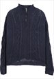 Vintage 90's Chaps Jumper / Sweater Quarter Zip Knitted