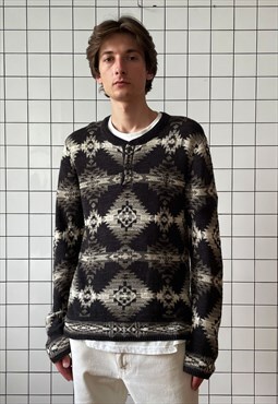 DENIM & SUPPLY RALPH LAUREN Sweater Knit Aztec Jumper 