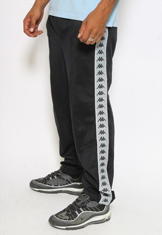 VINTAGE KAPPA TAPE LOGO TRACKSUIT BOTTOMS