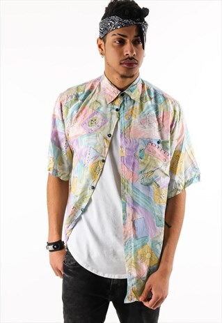 VINTAGE PATTERN SHIRT PSAW244D