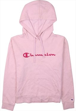 Vintage 90's Champion Hoodie Spellout Heavyweight Pink