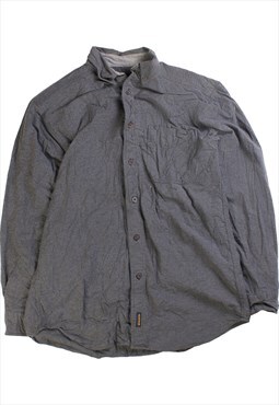 Vintage  Woolrich Shirt Quarter Zip Knitted Grey Large