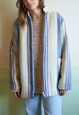 Vintage Stobi Knit Feece Hooded Jacket 
