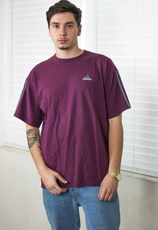 VINTAGE ADIDAS T-SHIRT LOGO 90S M 8.6