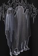 CREEPY PRINT T-SHIRT DARK PLAN TEE RETRO GOTHIC TOP IN BLACK