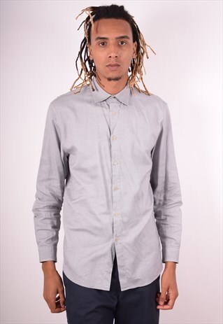 GIANI VERSACE MENS VINTAGE SHIRT MEDIUM GREY 90S