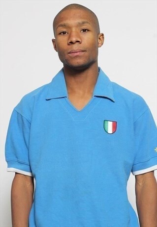 VINTAGE NIKE ITALY POLO NECK COLLARED T SHIRT