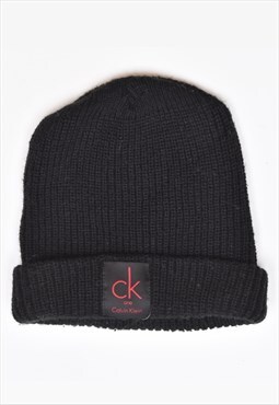 Vintage 90's Calvin Klein Beanie Hat Black