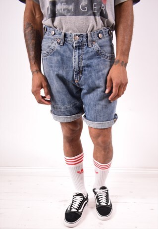 LEVI'S MENS VINTAGE DENIM SHORTS W34 BLUE 90S