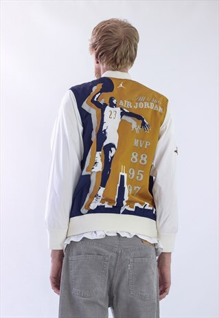 RARE VINTAGE MENS JORDAN TRACK SUIT BOMBER BIG LOGO JACKET