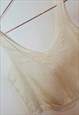 VINTAGE 80S LACE CAMI TOP CREAM/OFF WHITE